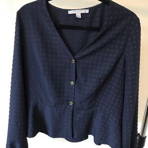 Andrew Marc by Marc New York, Navy Blouse Size M.